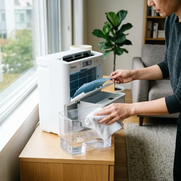 Hoe houd je de bevochtiger schoon?