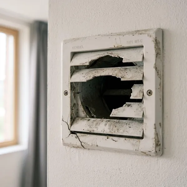 hendel ventilatierooster afgebroken
