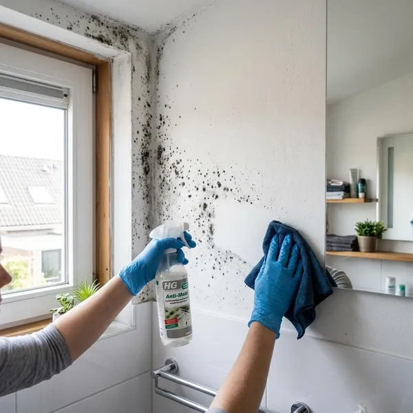 Schimmel op de muur verwijderen in stappen