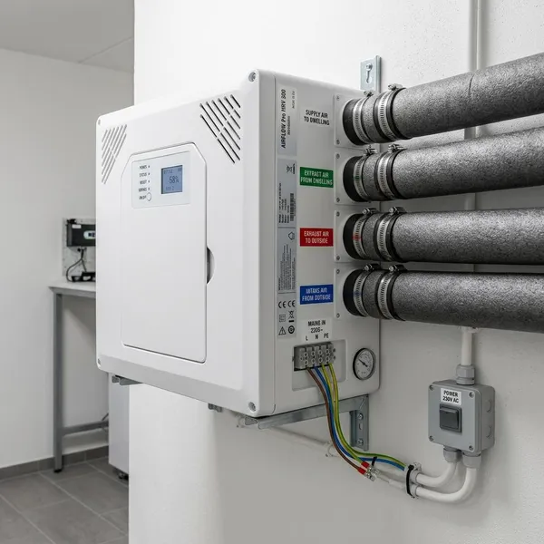 ventilatiebox aansluiten