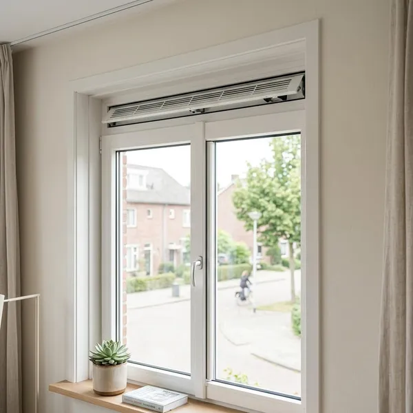 ventilatierooster in raam plaatsen