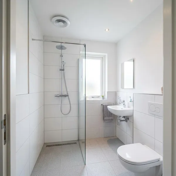 Afzuiging boven de douche of ernaast